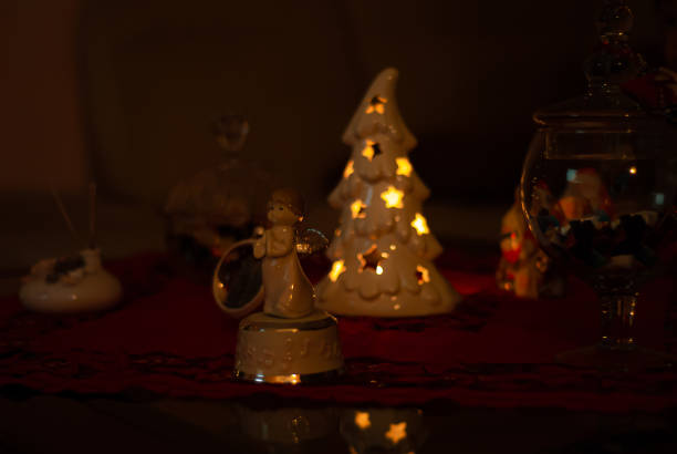istock Lights and shadows of typical Christmas ornaments 1158394449