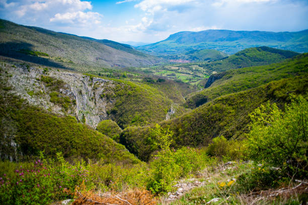istock Mountain landscape woods,hills, clouds and sky, Serbia 1158398319