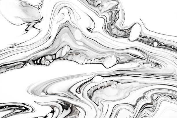 istock Abstract ink fluid marbled texture. Luxurious granite, marble mineral pattern wallpaper. 1158400400