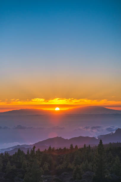 istock Sunset behind the island 1158408365