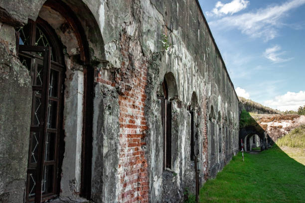 istock Dot fortifications made of concrete from World War II. War, army, defense 1158408803