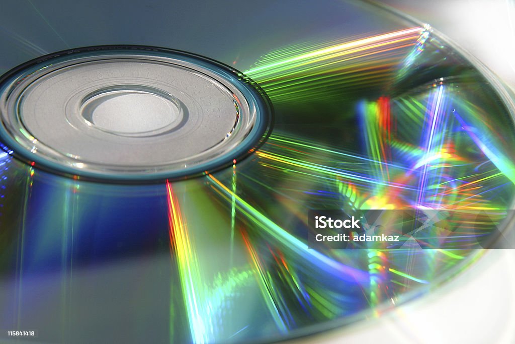 Compacto Disk - Foto de stock de Amarelo royalty-free