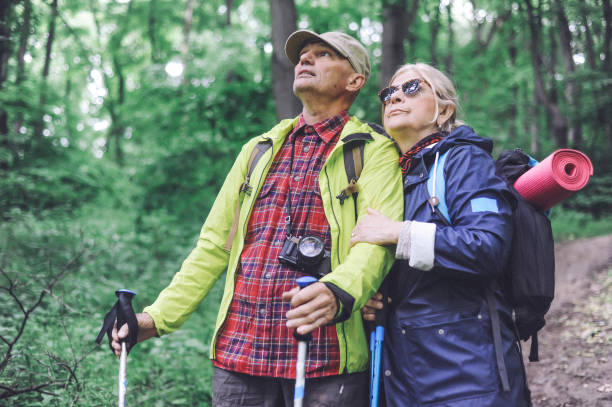 istock Active senior couple hiking 1158419970