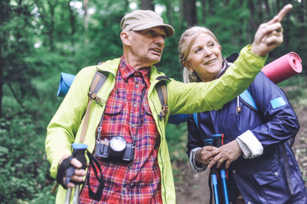 istock Active senior couple hiking 1158420035