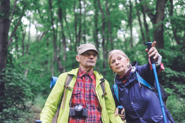 istock Active senior couple hiking 1158420038