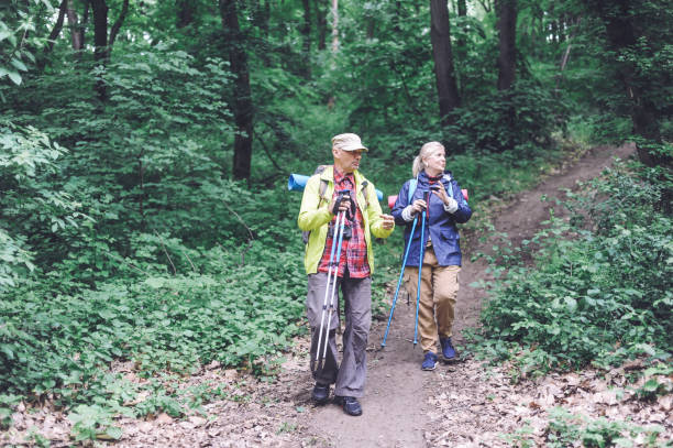 istock Active senior couple hiking 1158420585