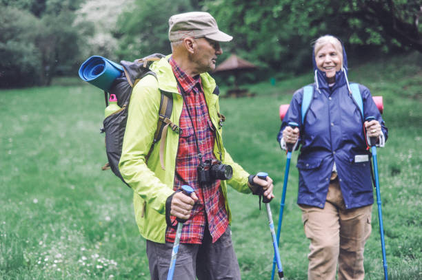 istock Active senior couple hiking 1158420629