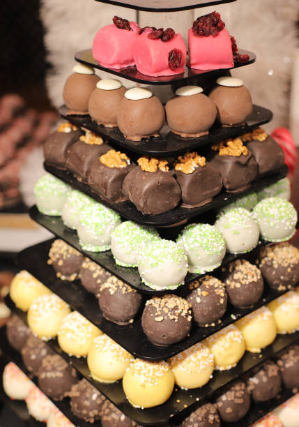 istock Sweets in various taste, stylish, colours as a sweetness tower 1158424718