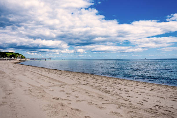 istock Summer on the Baltic Sea. Empty beach,clouds 1158426238