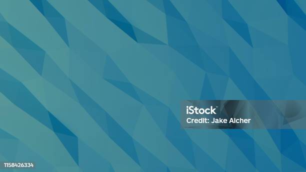 Blue Modelling Background Blue Triangular Polygon Background Stock Photo - Download Image Now ...