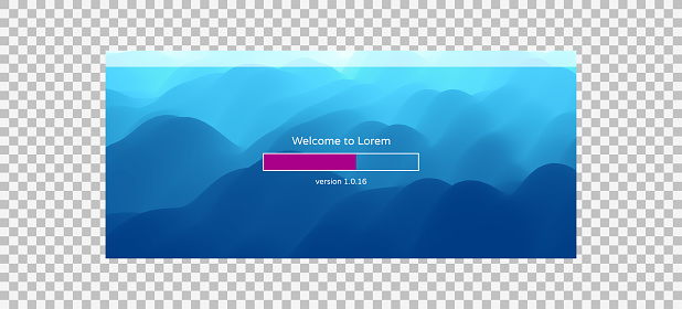 Loading Process Screen Installing App Or Software Progress Loading Bar ...