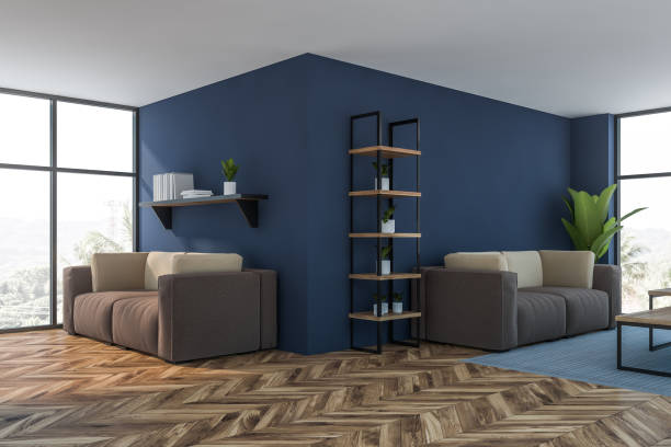 istock Luxury blue living room or lounge corner 1158433764