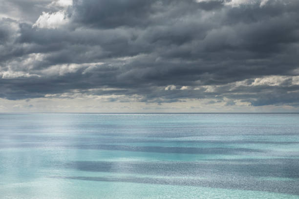 Sea Horizon With Cloudy Sky