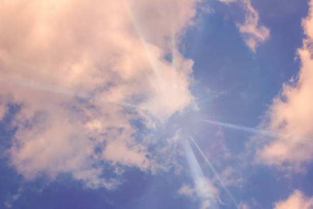 istock Light cumulus clouds in the blue sky 1158439898