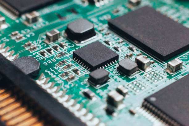 istock Circuit board repair. Electronic hardware modern technology. Motherboard digital personal computer chip 1158443774
