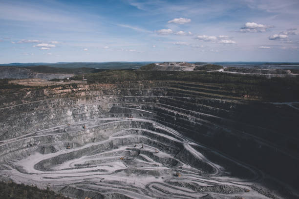 istock Aerial view industrial of opencast mining 1158444223