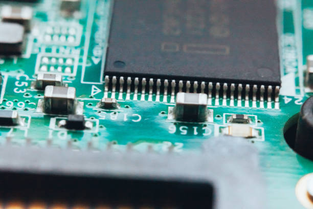 istock Circuit board repair. Electronic hardware modern technology. Motherboard digital personal computer chip 1158444391