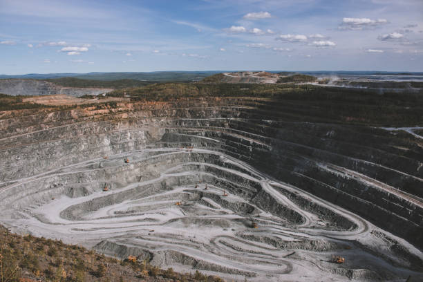 istock Aerial view industrial of opencast mining 1158444488