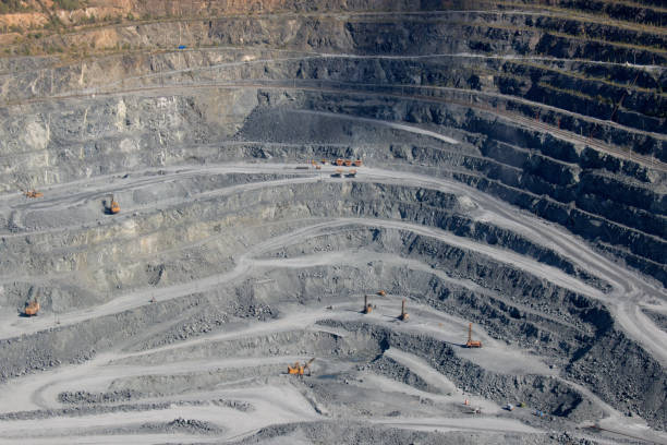 istock Aerial view industrial of opencast mining 1158445039