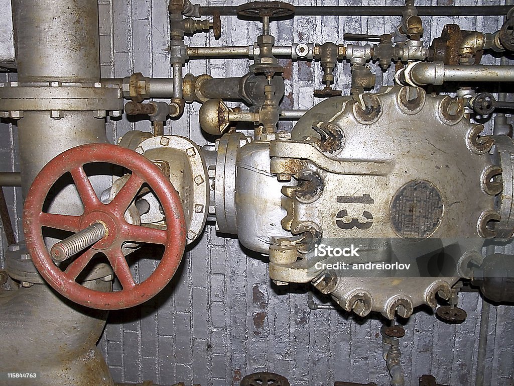 Valves. Boiler Stock Photo