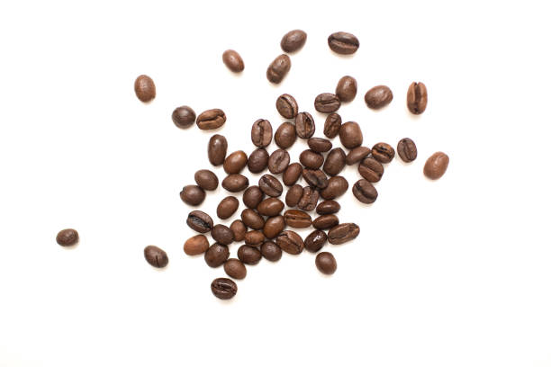 istock Coffee grains on white background. Isolated. 1158451906
