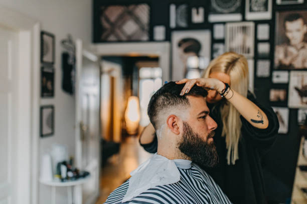 istock Man in the barber shop 1158453341