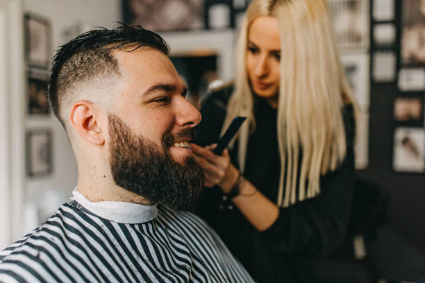 istock Man in the barber shop 1158453438