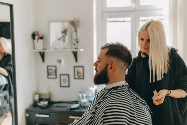 istock Man in the barber shop 1158454074
