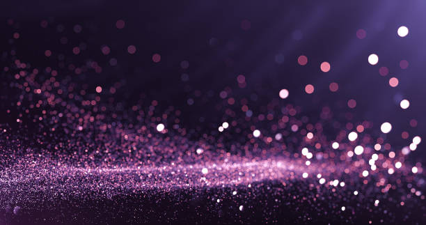 Defocused Particles Background (Purple) stock photo
