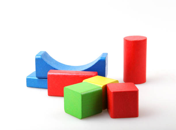 istock Children's wooden blocks for play 1158454606