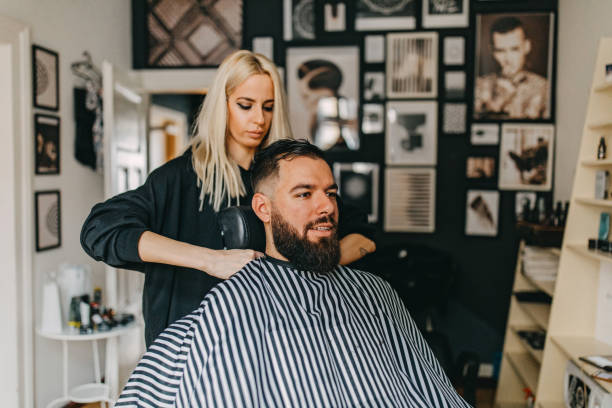 istock Man in the barber shop 1158454820