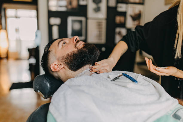 istock Man in the barber shop 1158455534