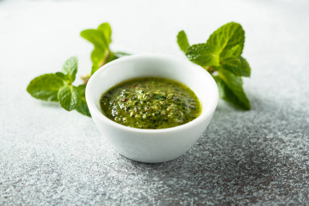 salsa de menta - mint leaf peppermint green fotografías e imágenes de stock
