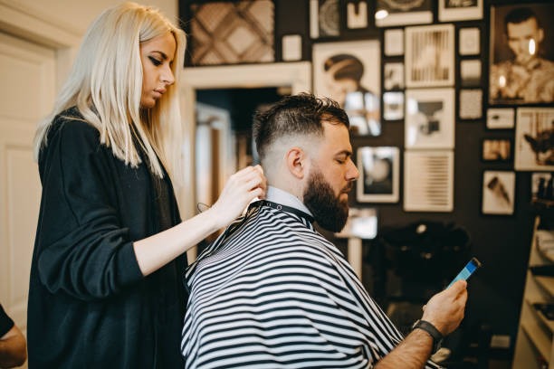 istock Man in the barber shop 1158456388