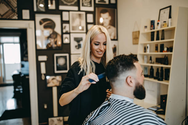 istock Man in the barber shop 1158457201