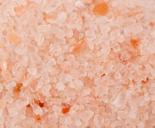 istock Pink Himalayan salt. The form of the top. 1158465249