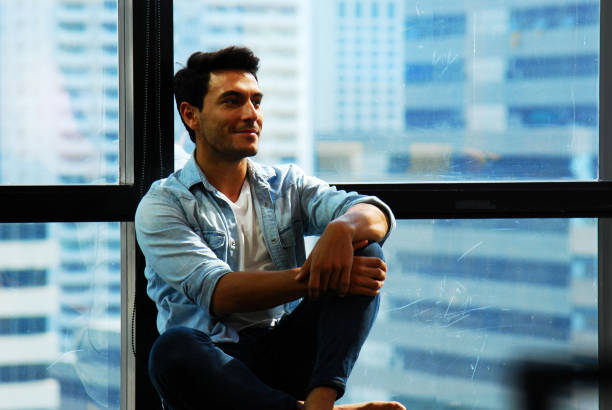 istock Creative man relaxation and happy for work job success in office. 1158465254