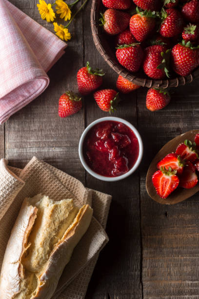 istock Homemade strawberry marmalade and bread 1158466239