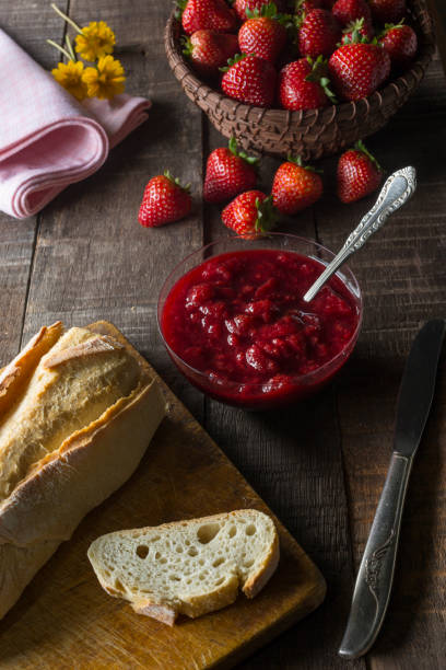 istock Homemade strawberry marmalade and bread 1158468254