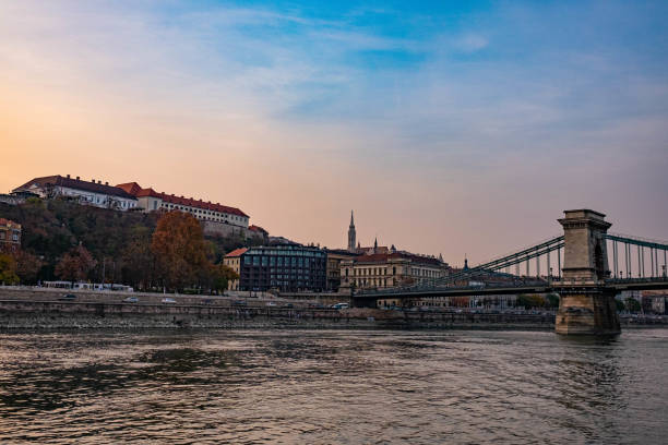 istock Beautiful European Bridge Architecture in Budapest, Hungary 1158470238