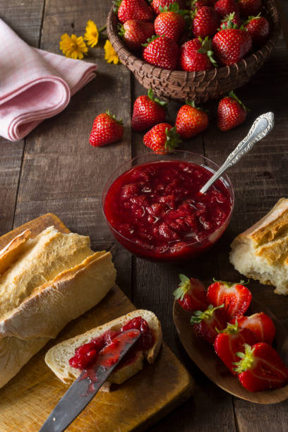 istock Homemade strawberry marmalade and bread 1158470646