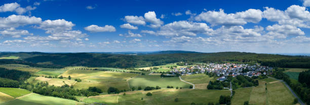 istock Panoramic aerial view of German landscape 1158471683