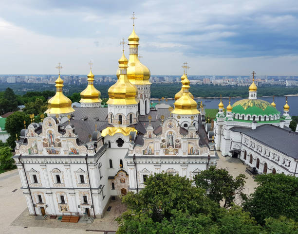 istock Kiev, Ukraine. Pechersk Lavra monastery panoramic view. Unesco heritage 1158472150