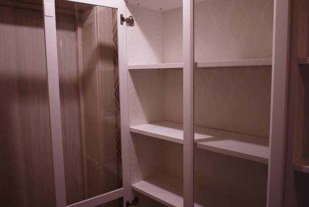 istock Bookcase with bookshelves. 1158475012