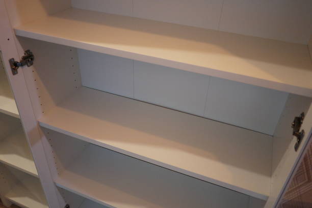istock Bookcase with bookshelves. 1158475043