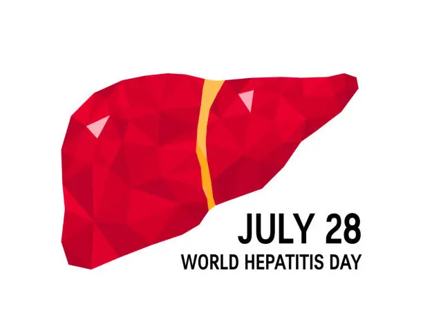 Vector illustration of World hepatitis day concept in flat style