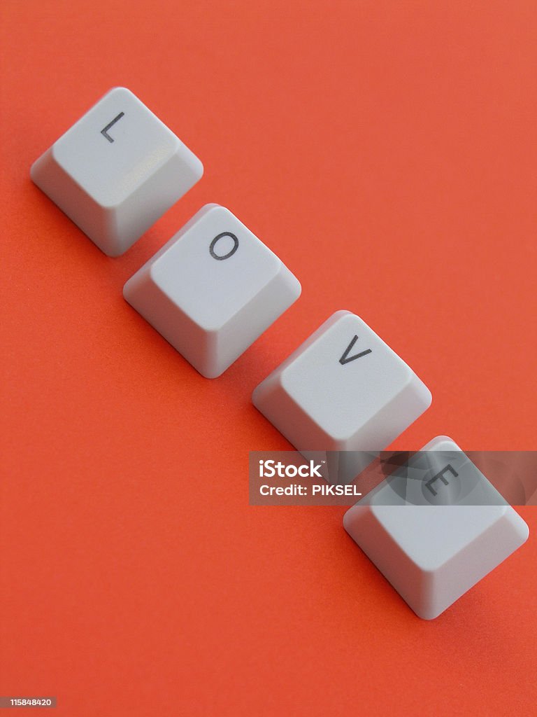 "amore" scritto con tasti della tastiera - Foto stock royalty-free di Affari