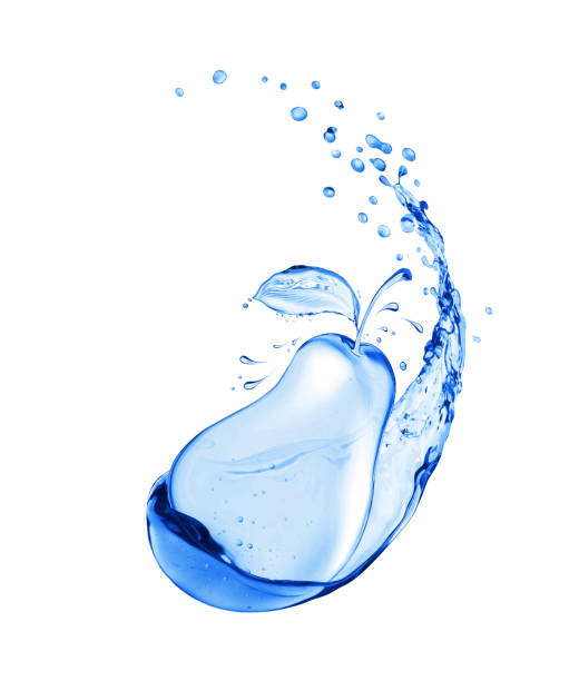 istock Pear made of water splashes. Conceptual image isolated on white background 1158484537