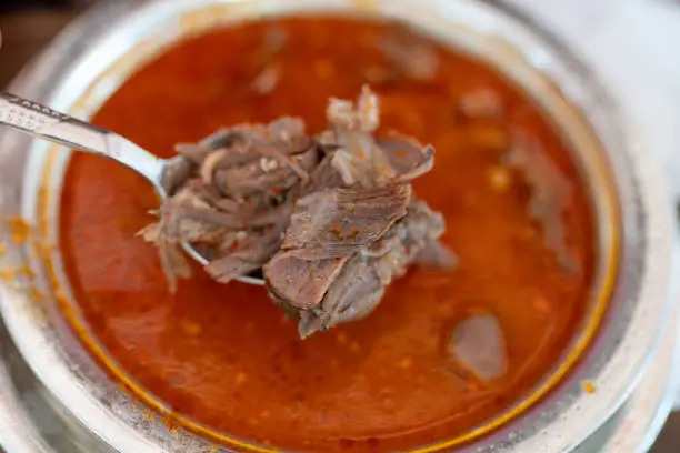 turkish kellepaca soup with garlic