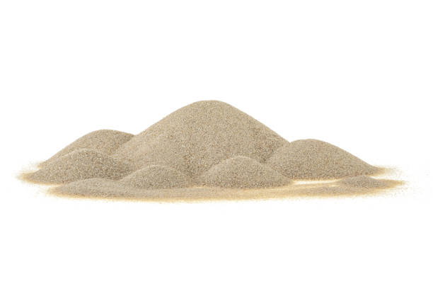 istock Desert sand pile isolated on a white background. Sand dunes. 1158484978